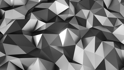 Abstract Polygonal Geometric Triangle Background, 3D illustration.