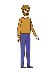 young man in white background avatar character