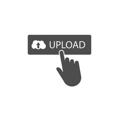 Upload button, click, website element. Vector illustration.