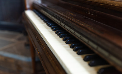 Closeup of Piano Keyboard