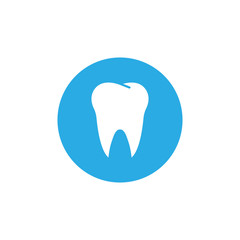 Tooth Icon, dental care icon. Vector illustration, flat design.