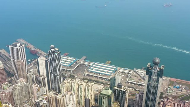 Hong Kong, aerial footage from Victoria peak