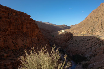 View on the mountain pass in Dades Gorges, Atlas Mountains, Morocco