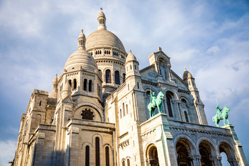 Fototapeta na wymiar Basilica Sacre Couer at Montmartre in Paris, France