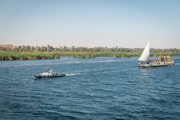 Cruises on the Nile river. Egypt. April 2019