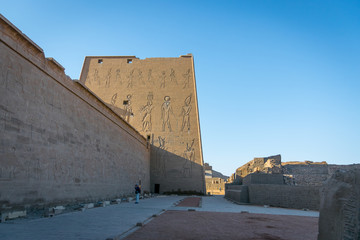 Temple of Edfu. Dedicated to the falcon god Horus. Egypt