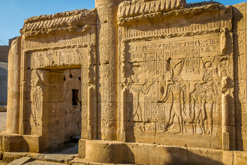 Temple of Edfu. Dedicated to the falcon god Horus. Egypt