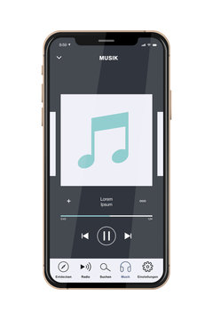 Smartphone - Bildschirm Musik UI Konzept