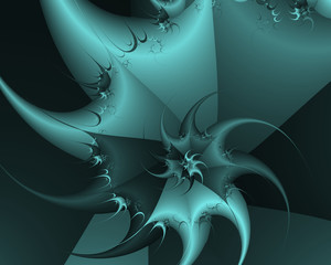 Thorn phosphorescent green flowery abstract texture