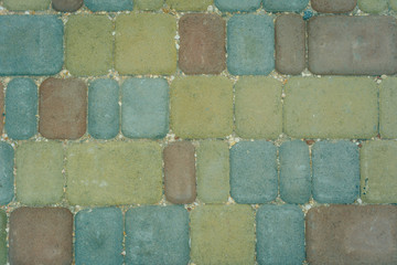 Pattern of paving stone, different colors