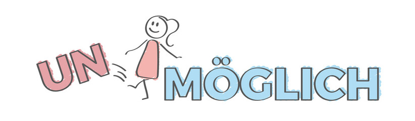 Stick Figure - Frau kickt Un von Unmöglich - Möglich