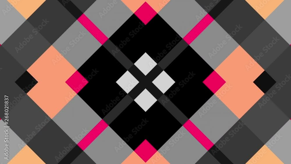 Poster moving and transforming geometric shapes. looping footage.