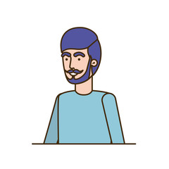 young man in white background avatar character