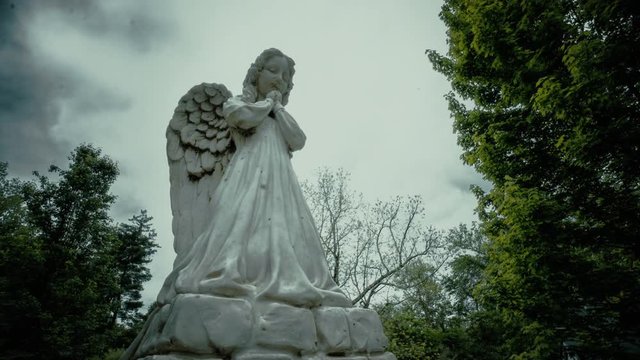 Gothic Angel Statue Time Lapse