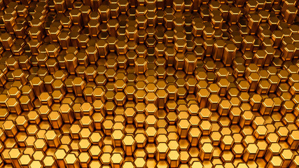 Luxury golden background. 3d illustration, 3d rendering.