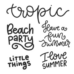 Vector summer lettering. 
