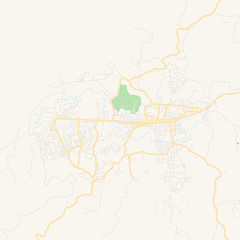 Empty vector map of Cobán, Alta Verapaz, Guatemala