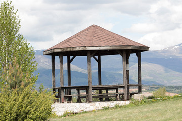 Gazebo in the middle of nature 