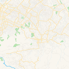 Fototapeta na wymiar Empty vector map of Pétion-Ville, Ouest, Haiti