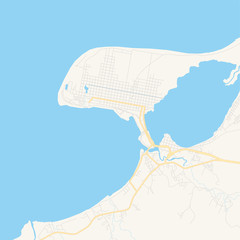 Empty vector map of Puerto Cortés, Cortés, Honduras