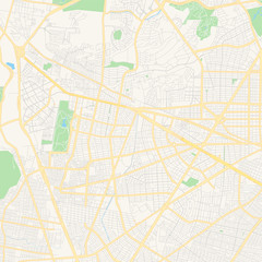 Fototapeta na wymiar Empty vector map of Zapopan, Jalisco, Mexico