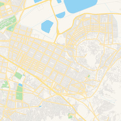Fototapeta premium Empty vector map of Nezahualcóyotl, Mexico