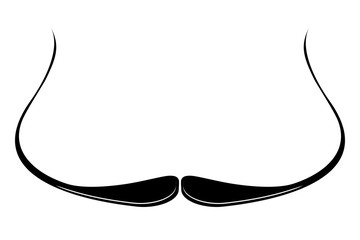 Dali Moustache Icon Vector - obrazy, fototapety, plakaty