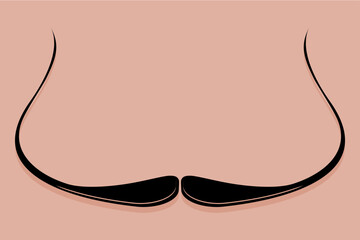 Dali Moustache Icon Vector - obrazy, fototapety, plakaty