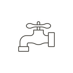 Cleaning, dishwashing, tap water vector icon. Simple element illustration from UI concept.
