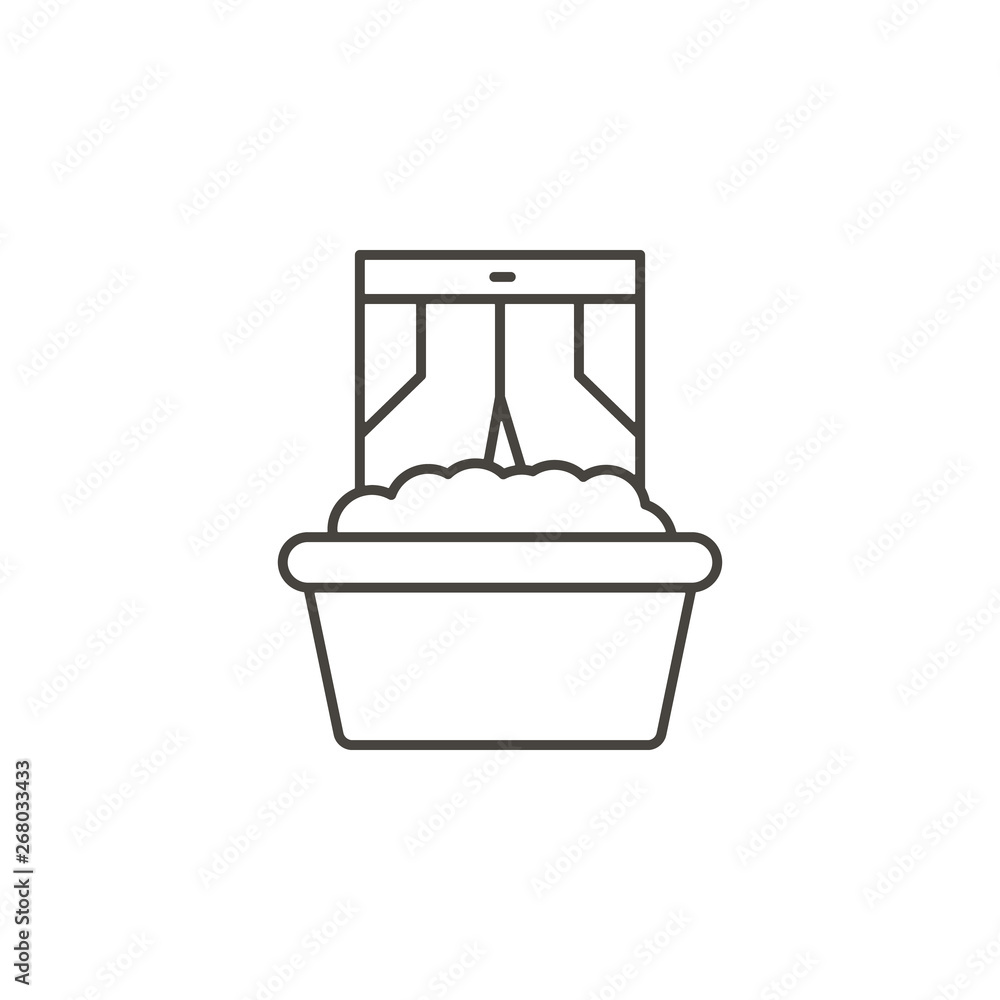 Poster detergent, dirty vector icon. simple element illustration from ui concept.