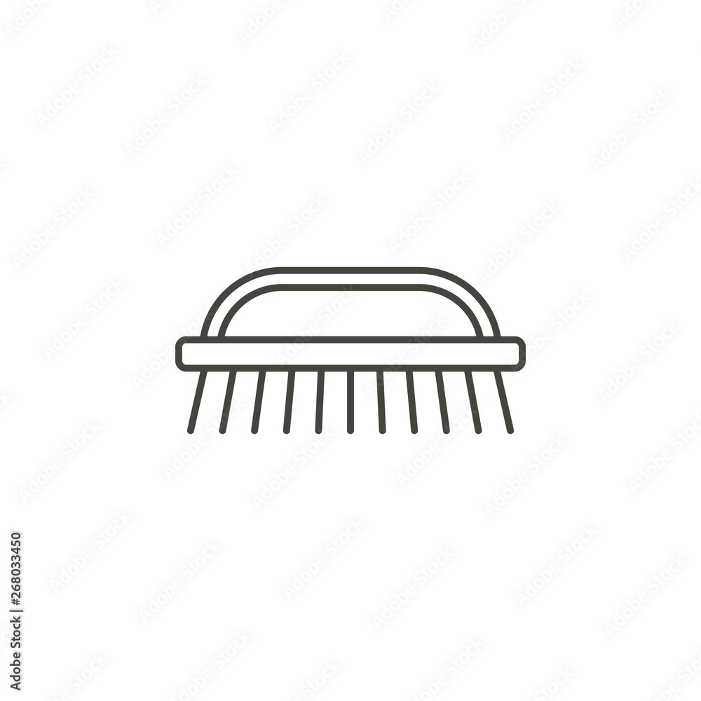 Poster cleaning brush vector icon. simple element illustration from ui concept.