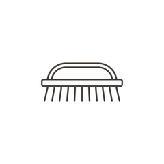 Cleaning brush vector icon. Simple element illustration from UI concept.