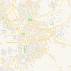 Empty vector map of Querétaro, Querétaro, Mexico
