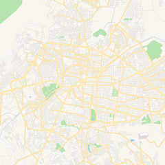 Empty vector map of Morelia, Michoacán, Mexico