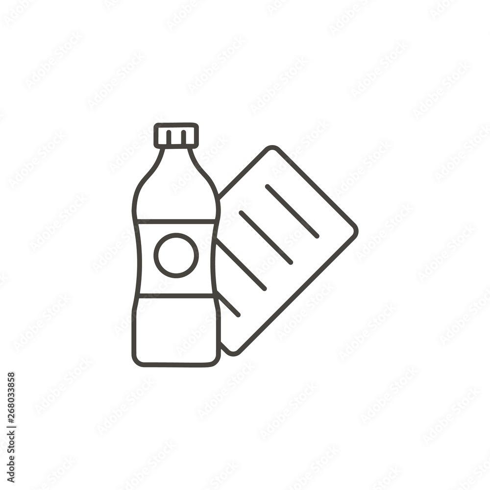 Poster cleaning solution, dish cleaner vector icon. simple element illustration from ui concept.