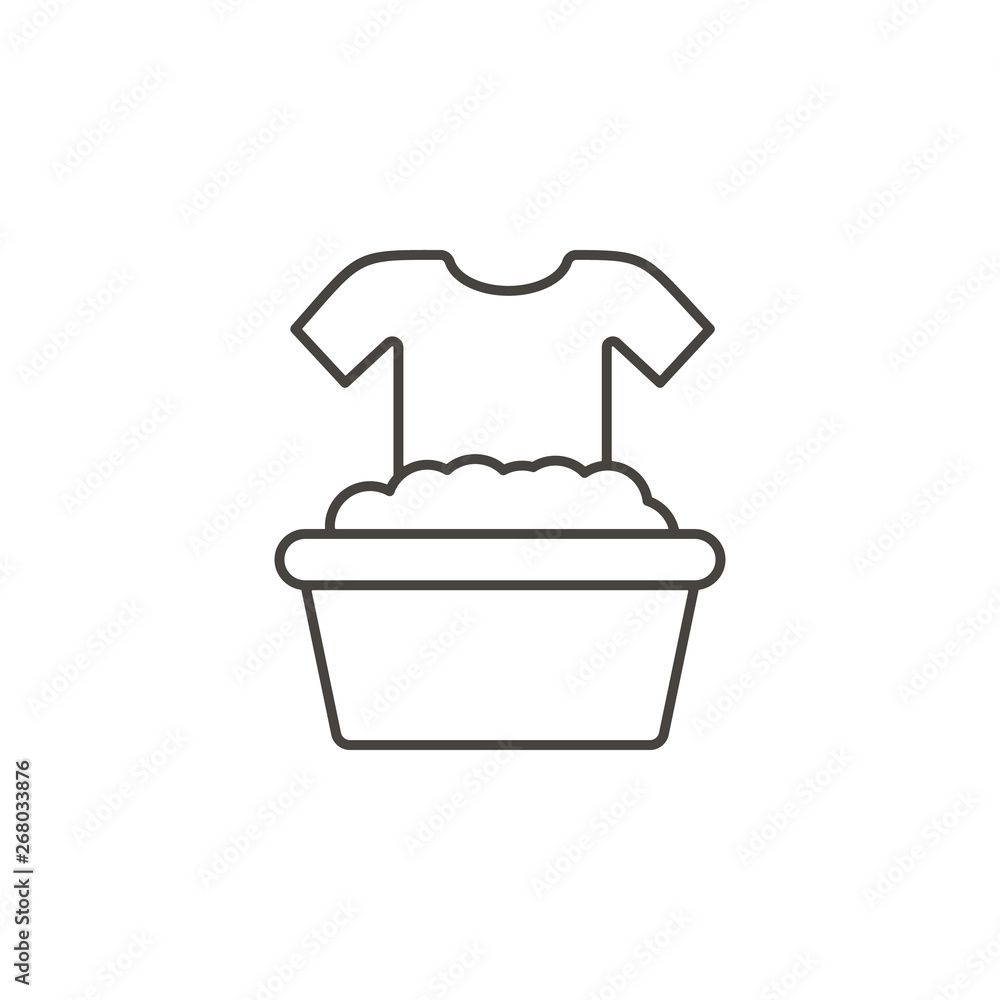 Poster detergent, drying clothes vector icon. simple element illustration from ui concept.