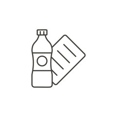 Cleaning solution, dish cleaner vector icon. Simple element illustration from UI concept.