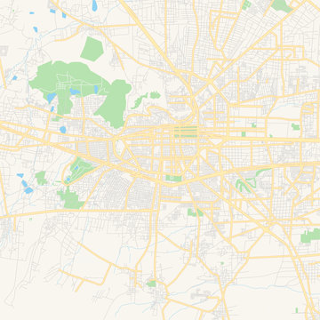 Empty Vector Map Of Toluca, Mexico