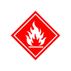 flamable sign icon