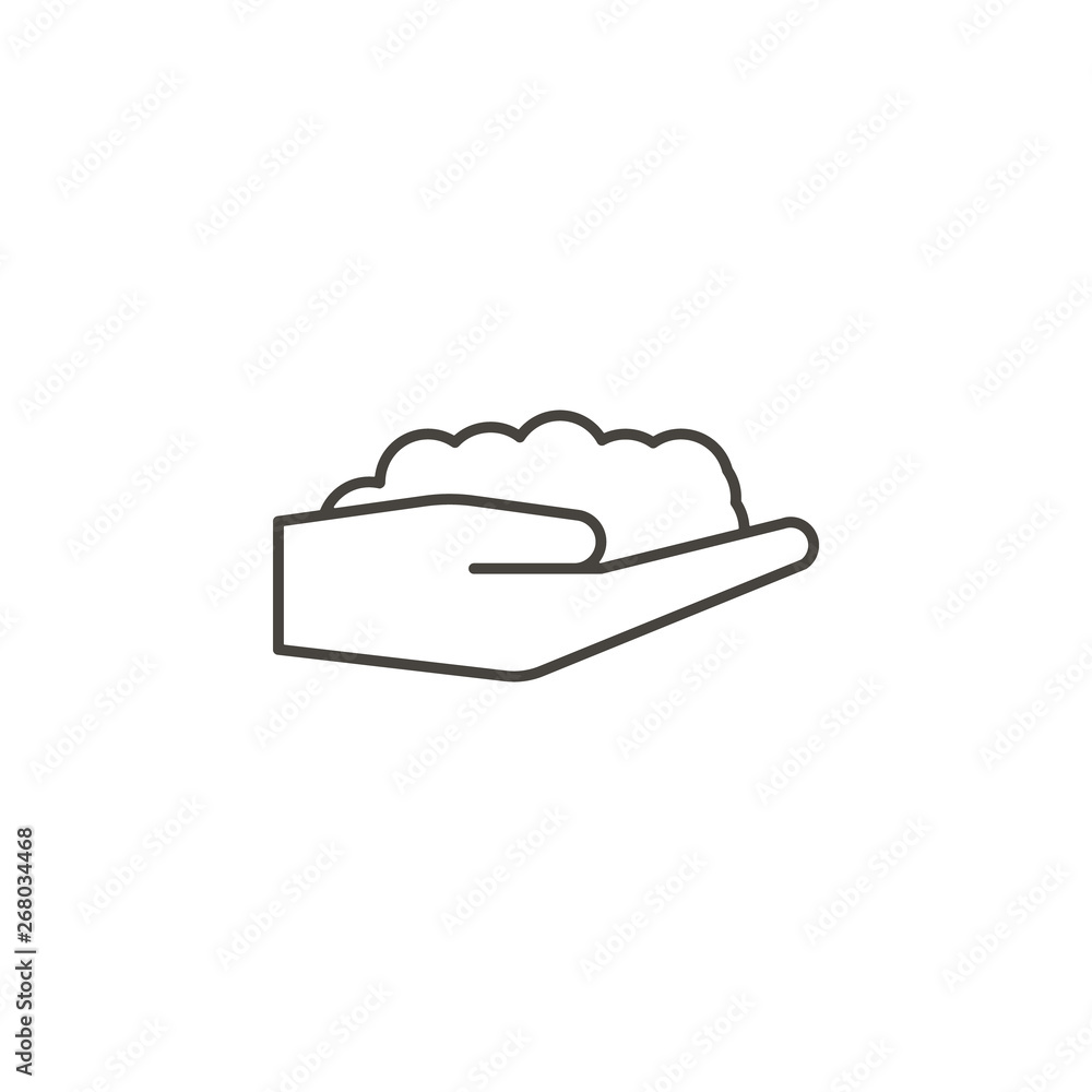 Poster arm, detergent vector icon. simple element illustration from ui concept.
