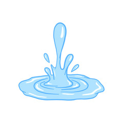 Obraz premium Water splash vector illustration. cute Water design