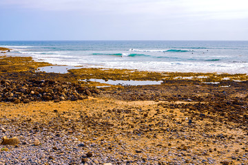 Small stones on the black beach