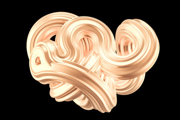 Beautiful golden background. 3d illustration, 3d rendering.