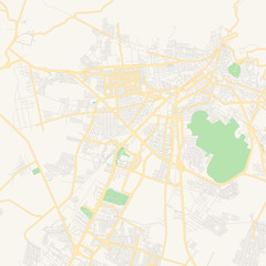 Fototapeta na wymiar Empty vector map of Pachuca, Hidalgo, Mexico