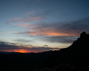 sunset in the mountains