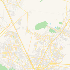 Obraz premium Empty vector map of Ojo de Agua, Mexico