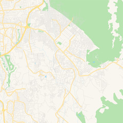 Empty vector map of Jiutepec, Morelos, Mexico