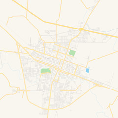 Fototapeta premium Empty vector map of Salamanca, Guanajuato, Mexico