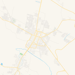 Empty vector map of Zamora, Michoacán, Mexico