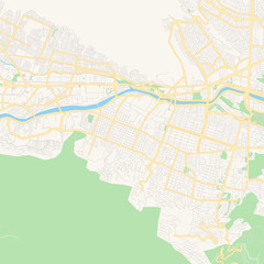 Empty vector map of San Pedro Garza García, Nuevo León, Mexico